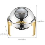 Couvercle enroulable rond 6,5L or et argent vue 2