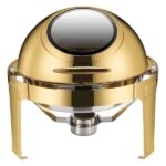 Bouteille ronde à bouchon roulant 6,5L dorée vue principale