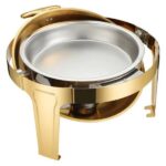Bouteille ronde à bouchon roulant 6,5L dorée vue 2