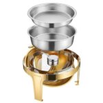 Bouteille ronde à bouchon roulant 6,5L dorée vue 3