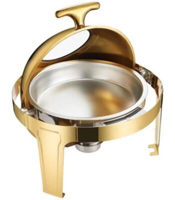 Bouteille ronde à bouchon roulant 6,5L dorée vue 4