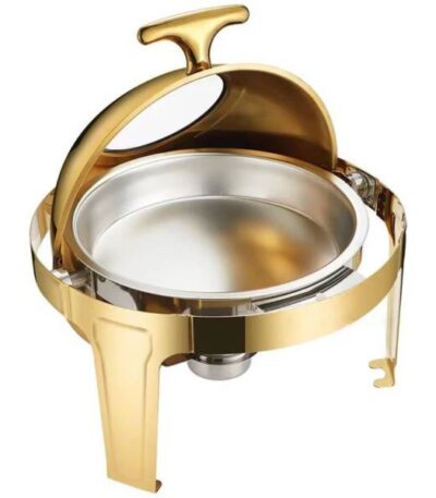 Bouteille ronde à bouchon roulant 6,5L dorée vue 4