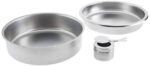 Bouteille ronde à couvercle enroulable 6,5L argentée vue 3