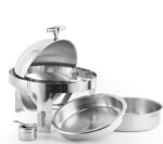 Bouteille ronde à couvercle enroulable 6,5L argentée vue 4