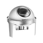 Bouteille ronde à couvercle enroulable 6,5L argentée vue principale