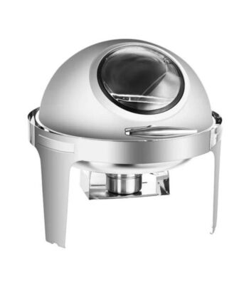 Bouteille ronde à couvercle enroulable 6,5L argentée vue principale