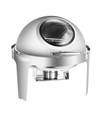 Bouteille ronde à couvercle enroulable 6,5L argentée vue principale