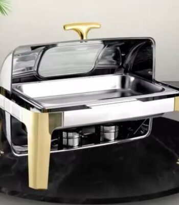 Buffet classique argenté fermé avec couvercle mobile 9L
