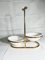 Ensemble cuillère et passoire argenté céramique vue 2