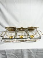 Modèle de table doré 3x1,5L vue arrière