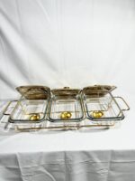 Modèle de table doré 3x1,5L vue détail