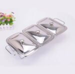 Modèle de table argenté 3x1,5L pour buffet chaud