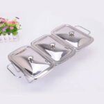 Modèle de table argenté 3x1,5L pour buffet chaud