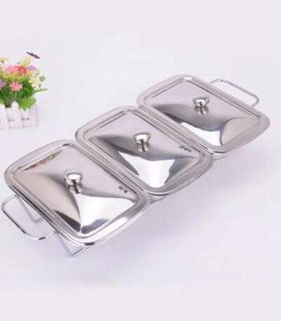 Modèle de table argenté 3x1,5L pour buffet chaud