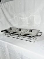 Modèle de table argenté 3x1,5L vue complète