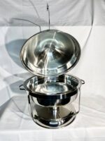 Couvercle suspendu 9L argenté pour buffet chauffant